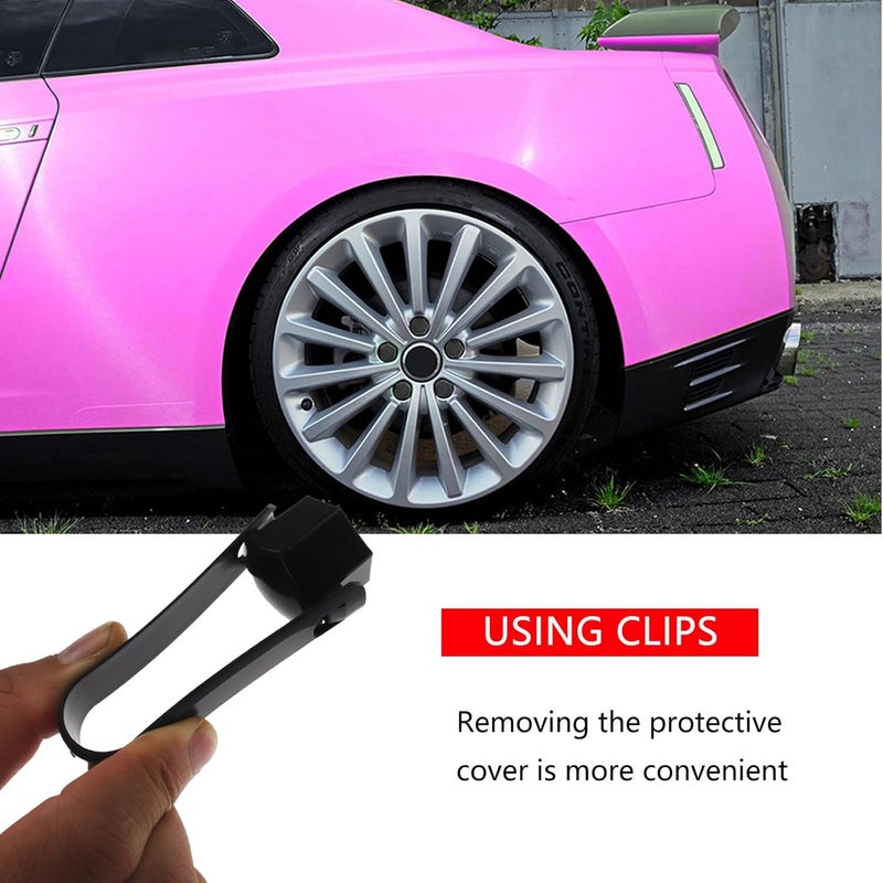 Nihfien 20 Pcs Wheel Lug Nut Covers Bolt Caps,19mm Universal Car Tire Nut Caps Bolt Cover,Hexagonal Plastic Tire Bolt with Removal Tool (Black) - Image 4